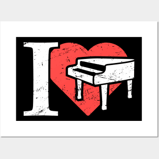 I Love Piano | Pianist Gift Posters and Art